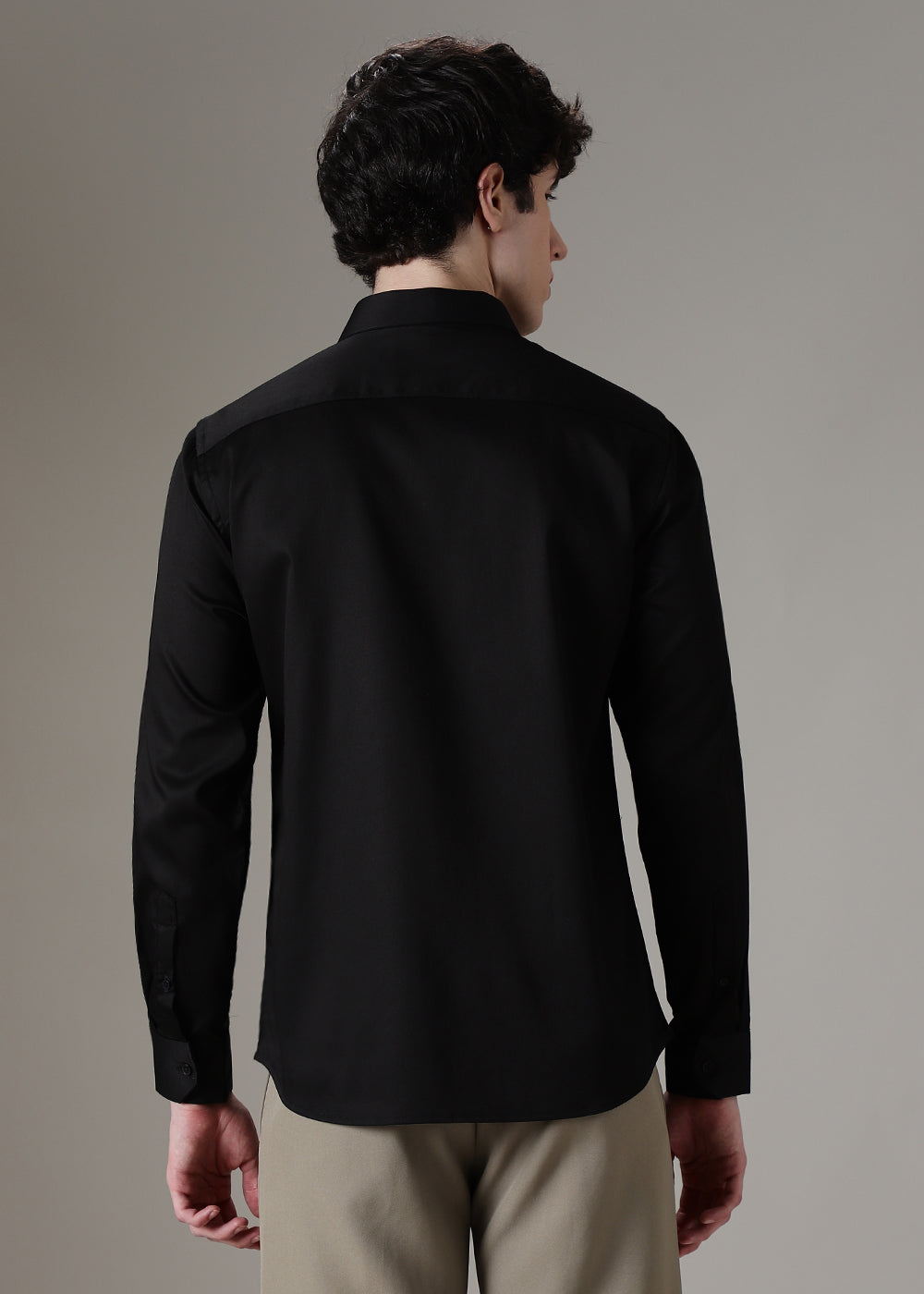 BLACK COTTON SHIRT
