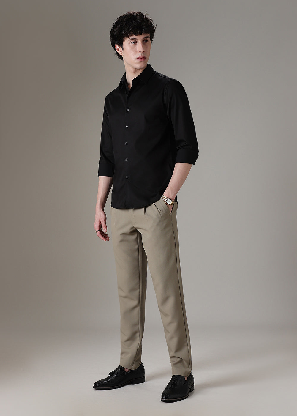 BLACK COTTON SHIRT