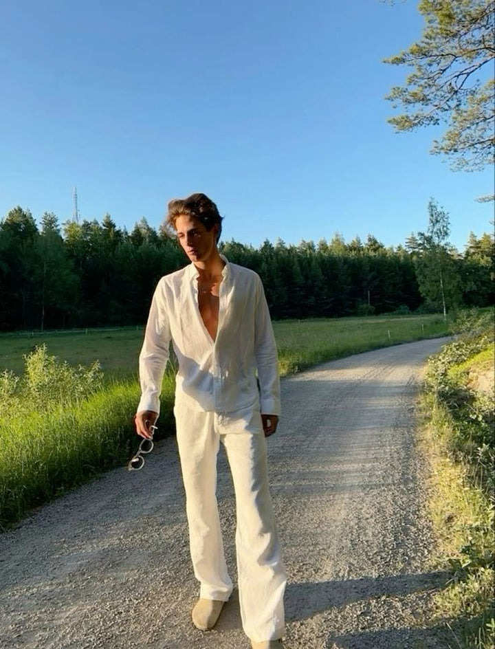 WHITE LINEN-BEIGE COMBO