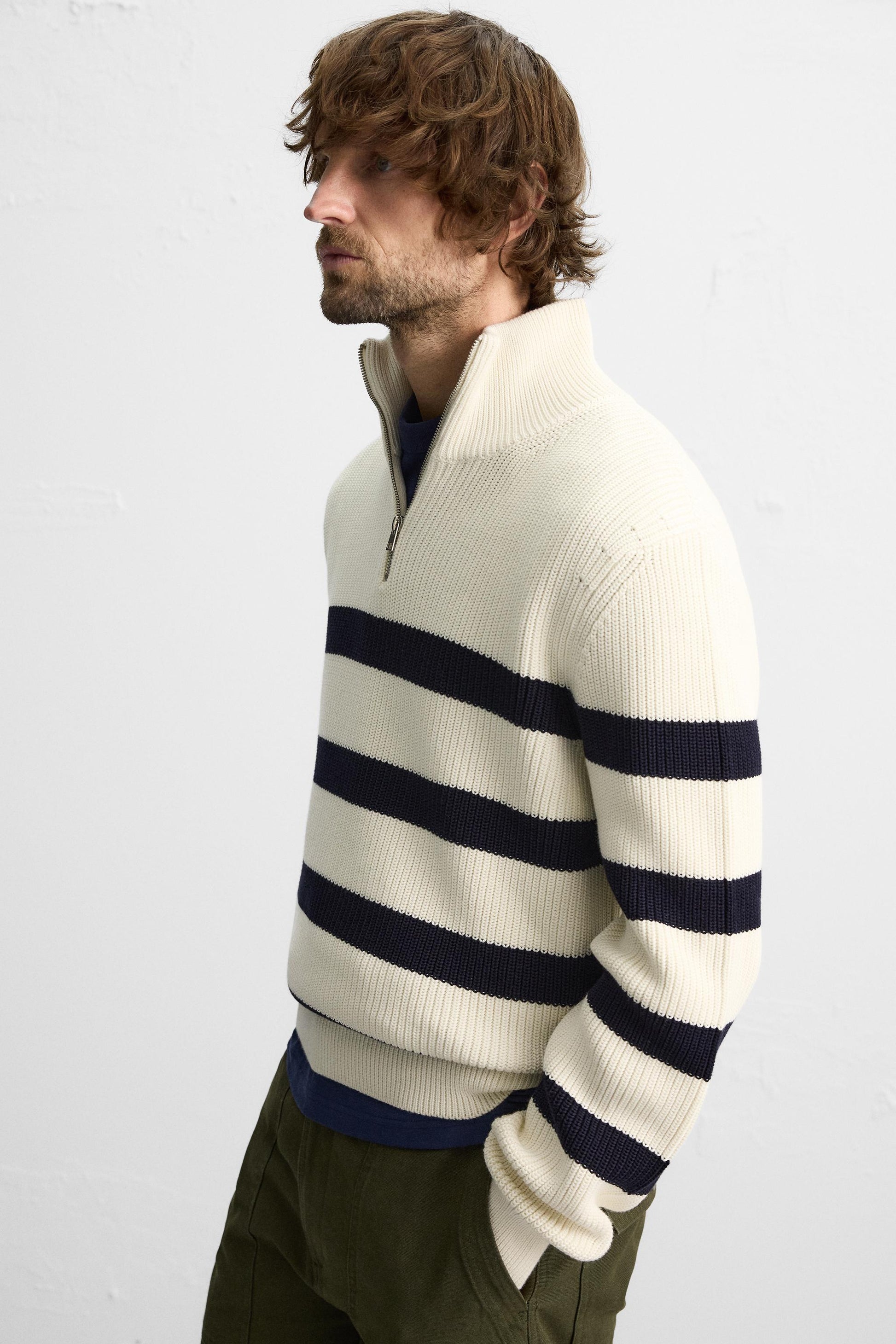Basic Quarter~Zip Sweater