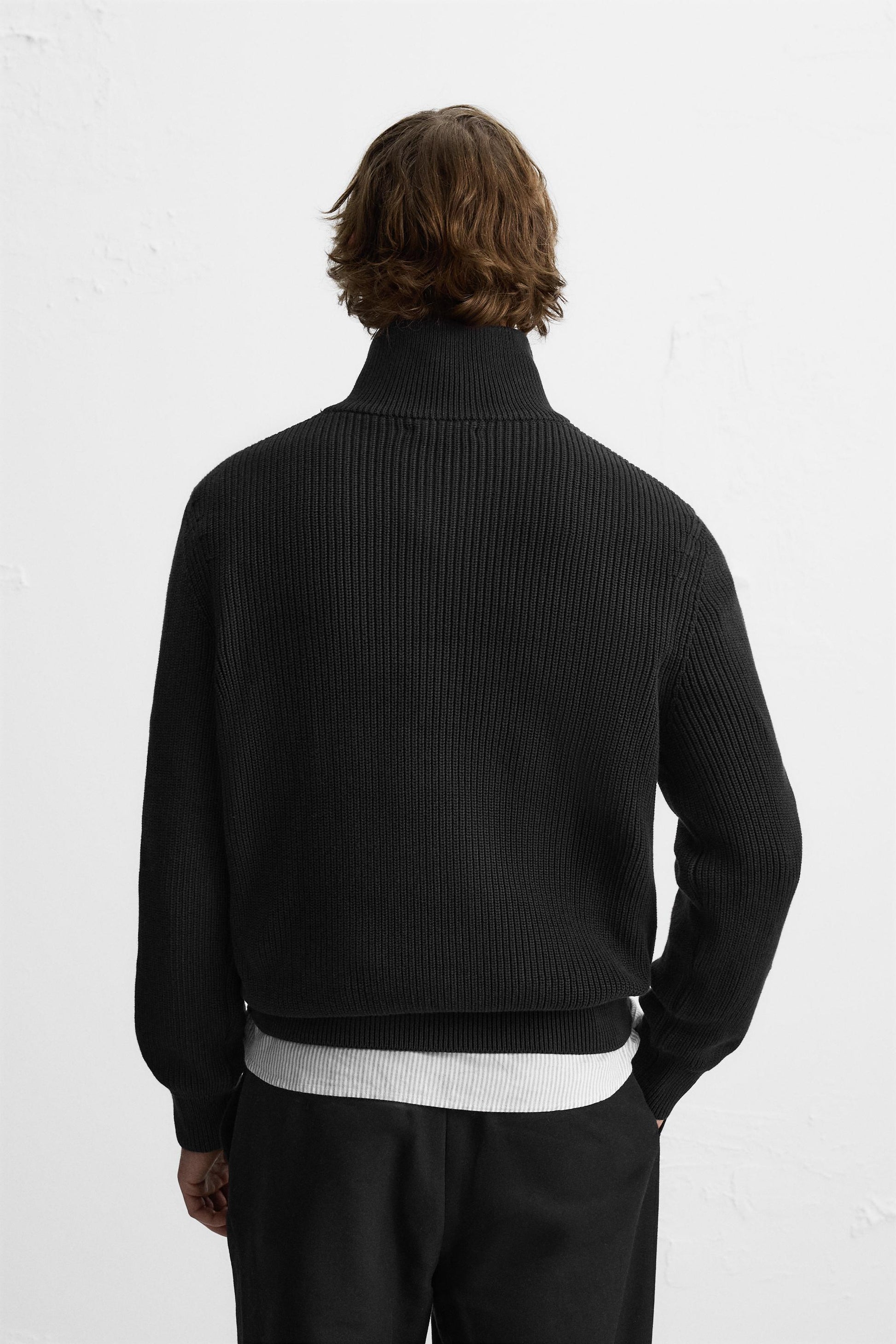 Black Quarter~Zip Sweater