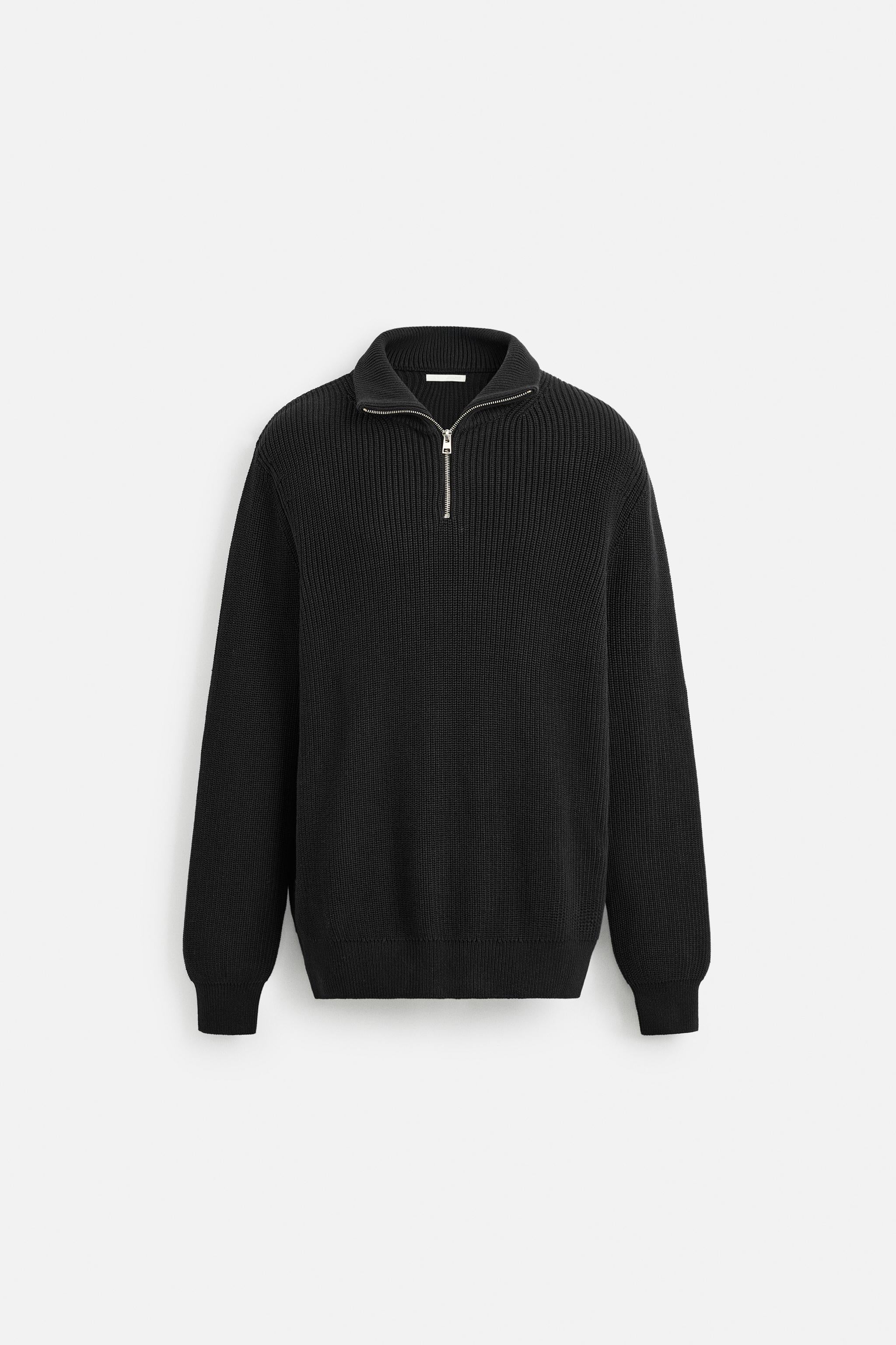 Black Quarter~Zip Sweater