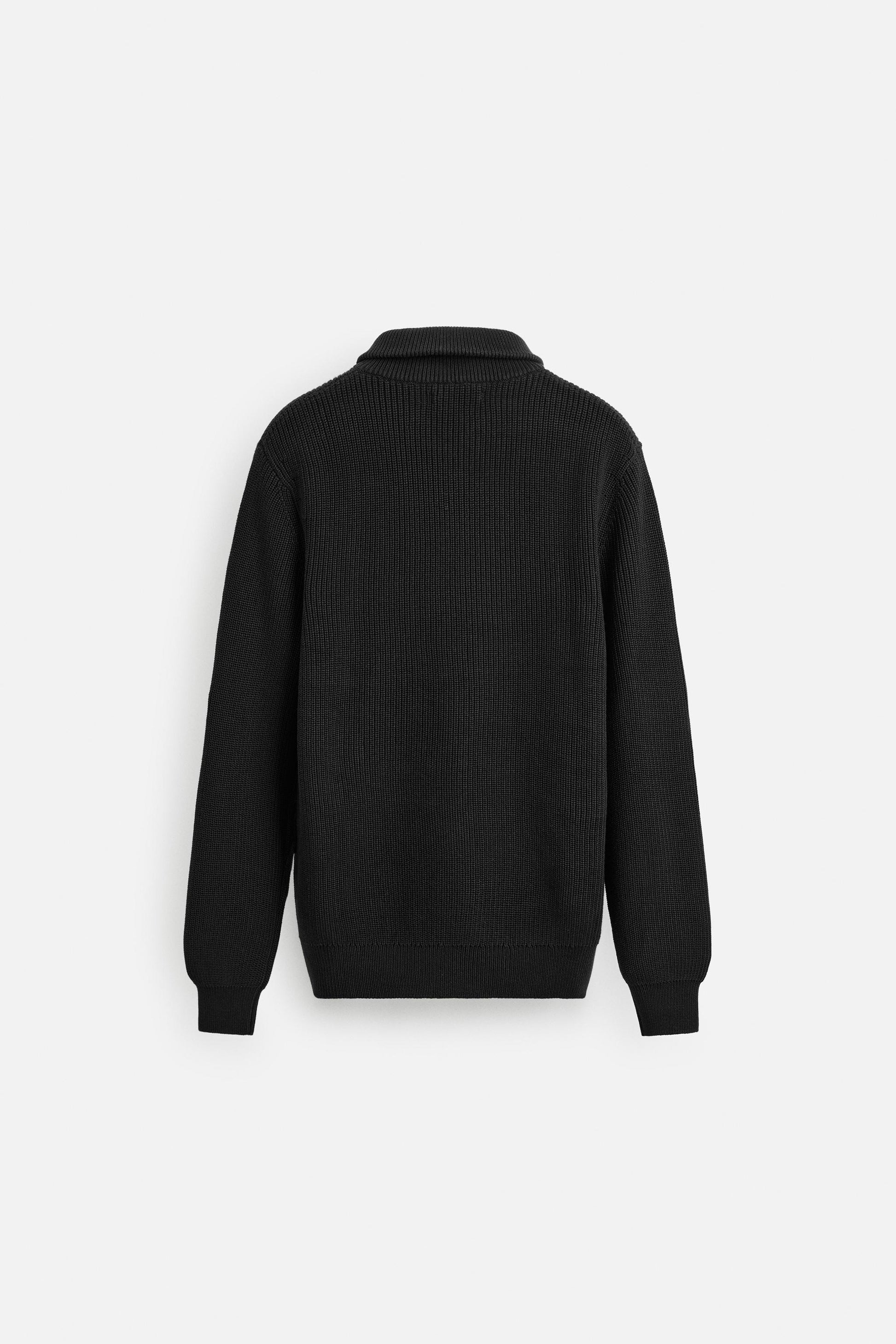 Black Quarter~Zip Sweater