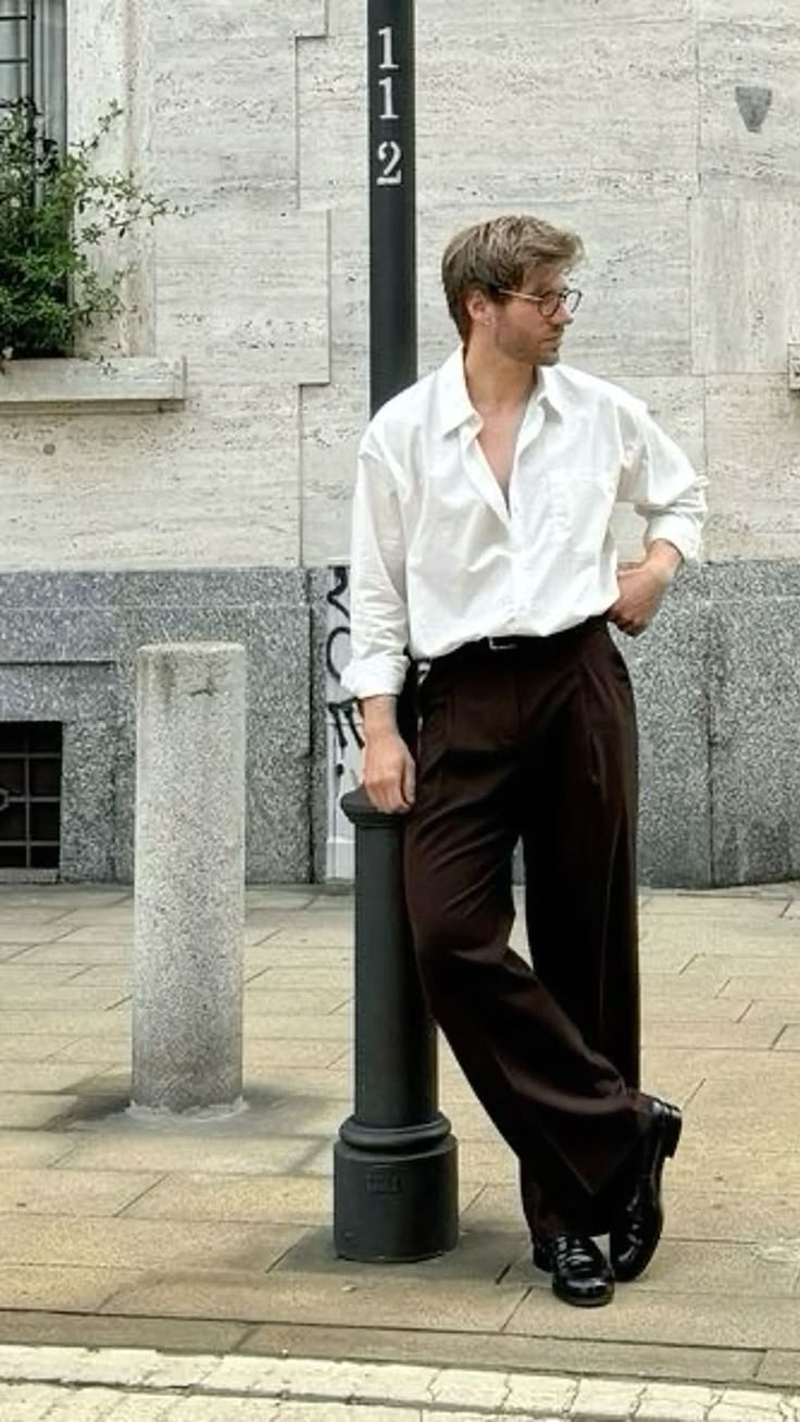 WHITE LINEN-BROWN COMBO