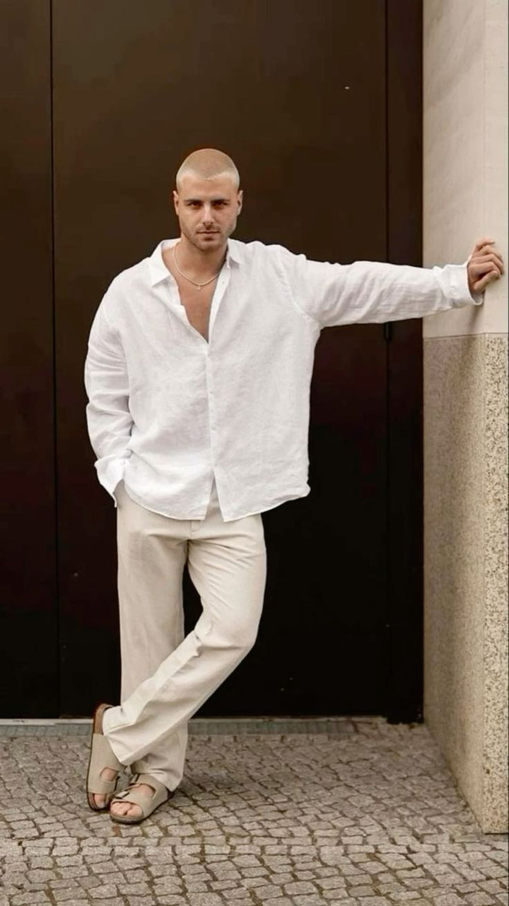 WHITE LINEN-BEIGE COMBO