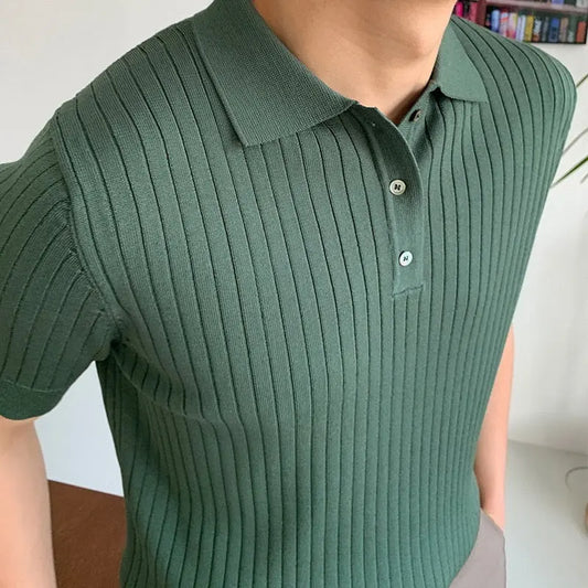 Striped Green Polo T-Shirt