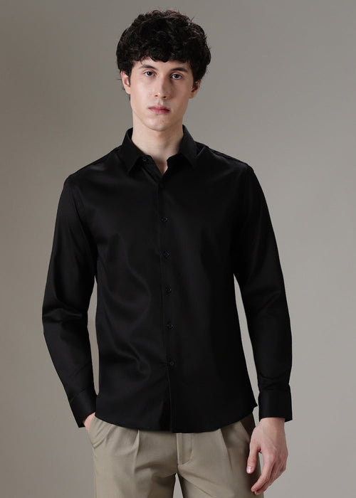 BLACK COTTON SHIRT