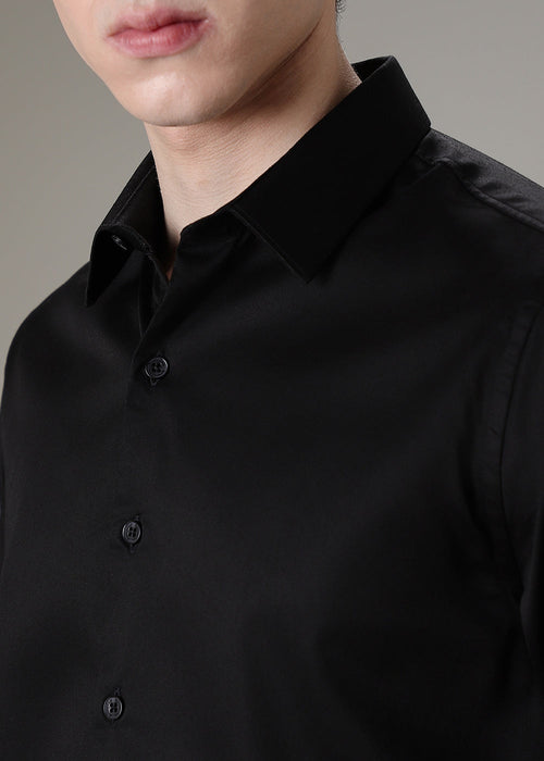 BLACK COTTON SHIRT