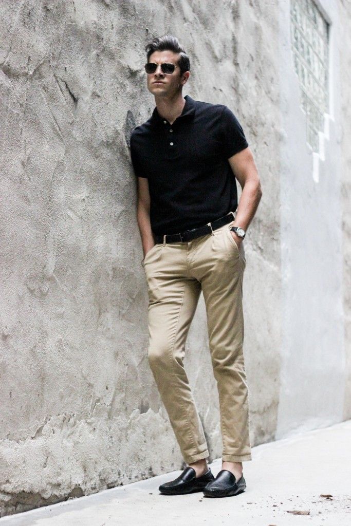 BLACK POLO-BEIGE COMBO