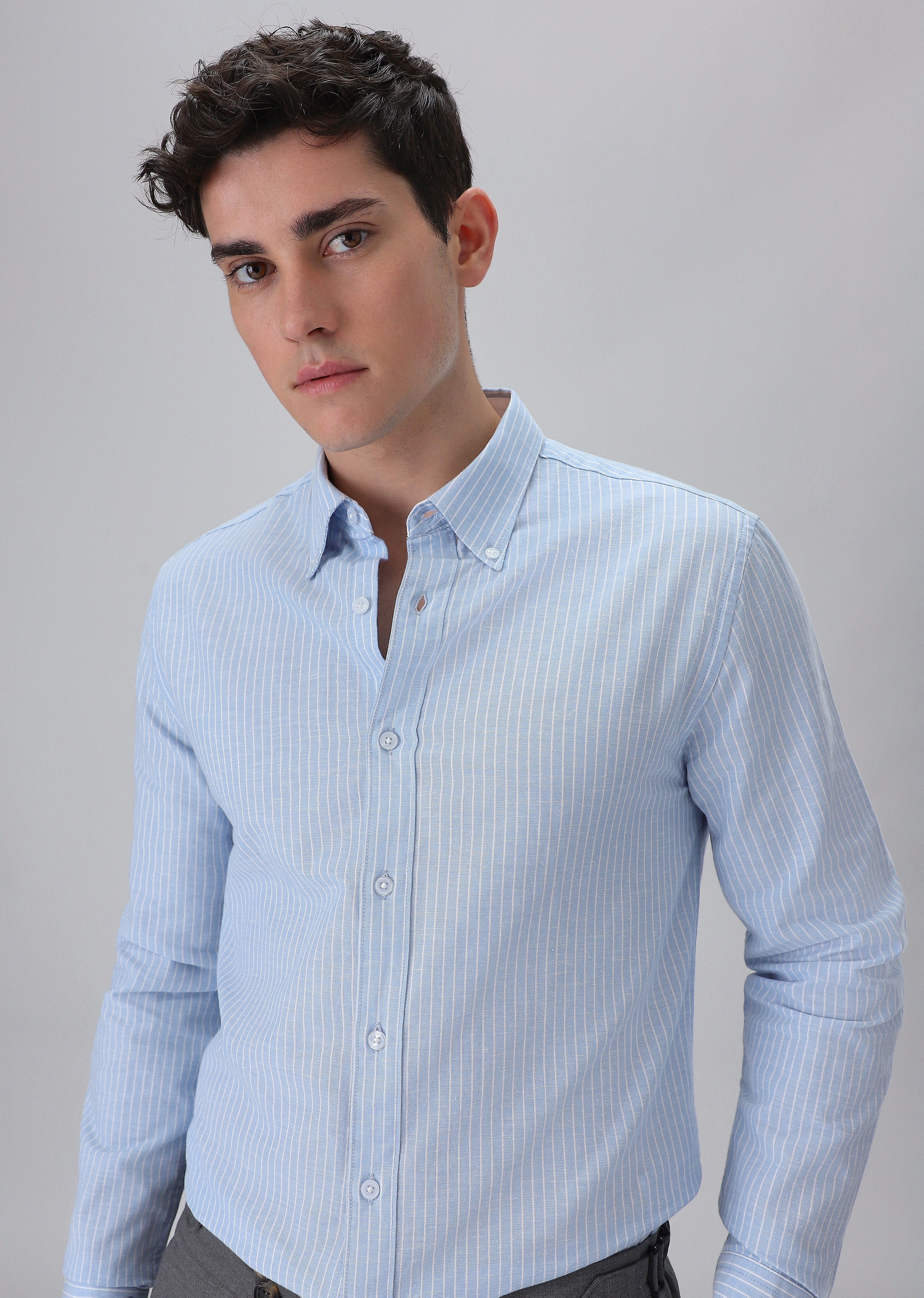 LIGHT BLUE STRIPE SHIRT
