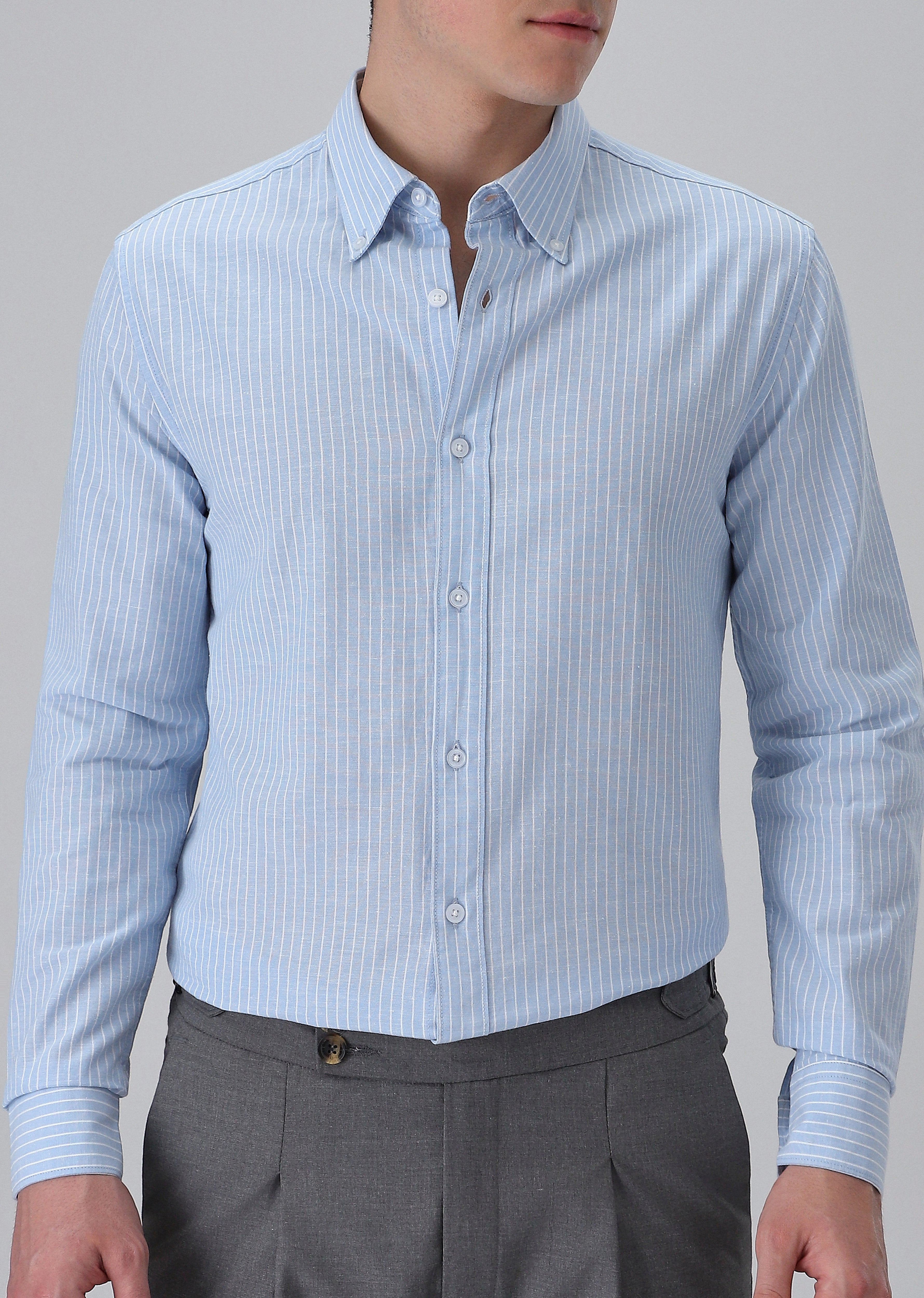 LIGHT BLUE STRIPE SHIRT