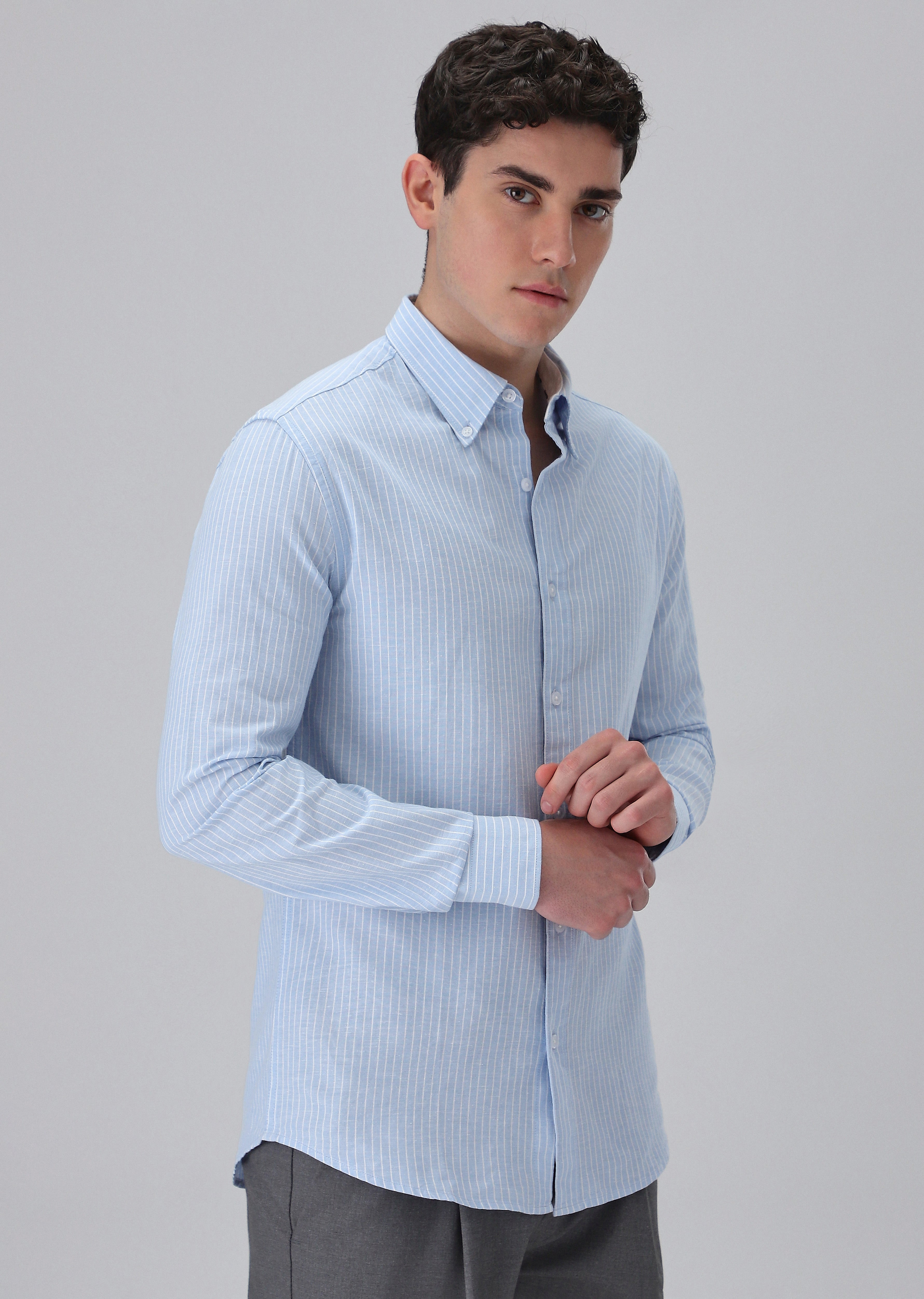 LIGHT BLUE STRIPE SHIRT