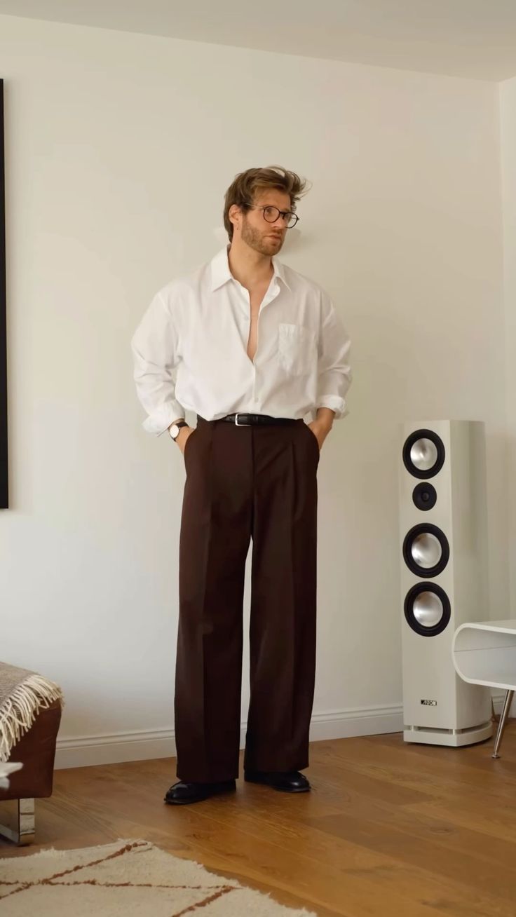 WHITE LINEN-BROWN COMBO