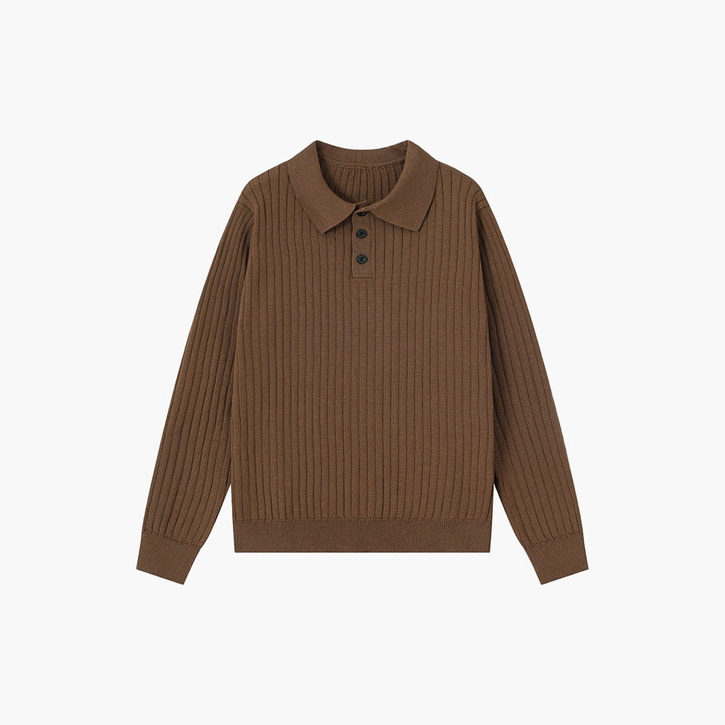 BROWN FULL SLEEVE POLO T-SHIRTS