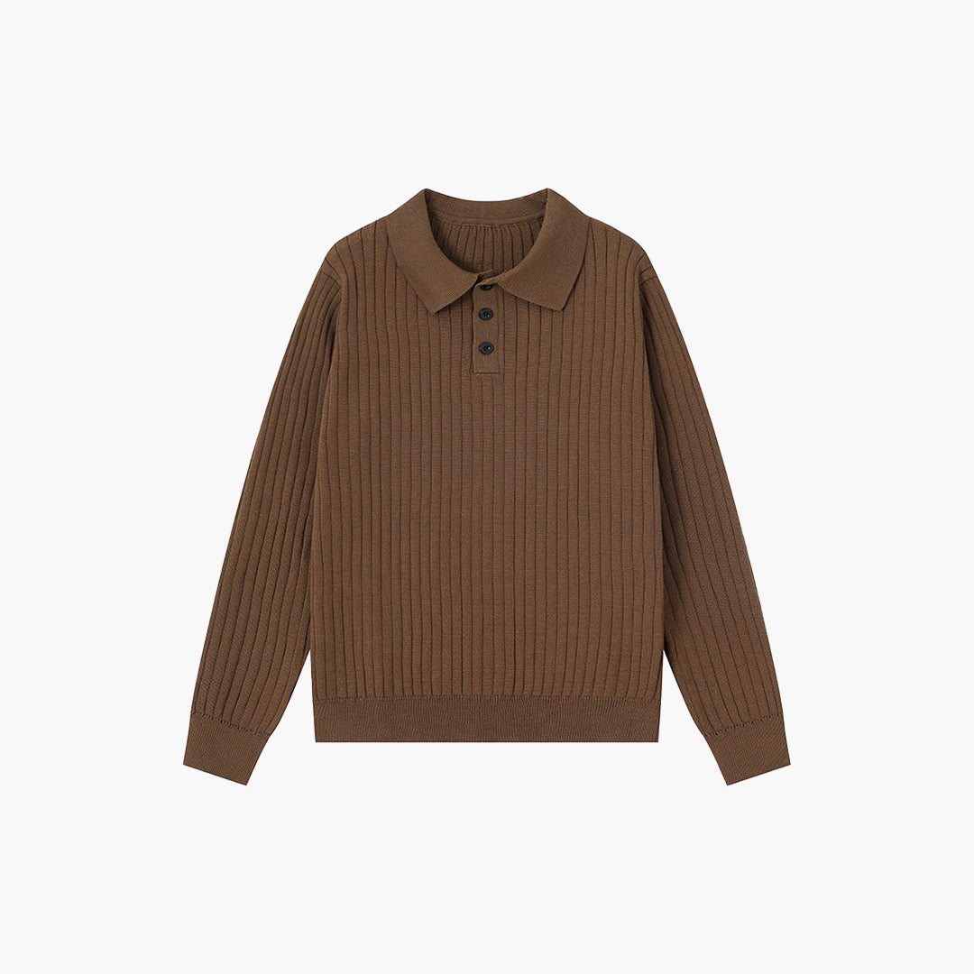 BROWN FULL SLEEVE POLO T-SHIRTS