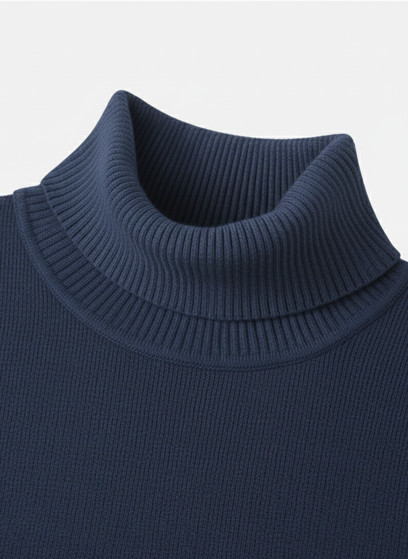 Navy Blue Turtle Neck Sweater