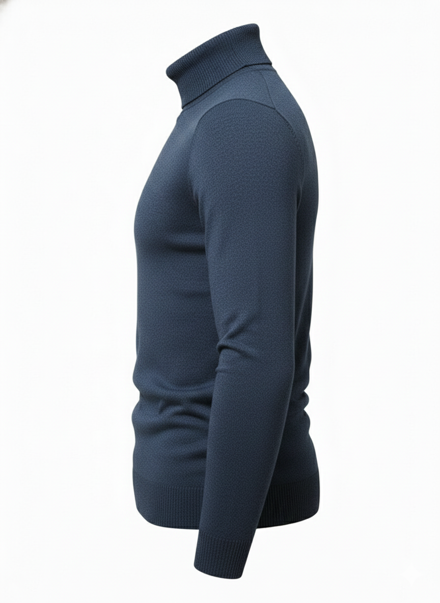 Navy Blue Turtle Neck Sweater