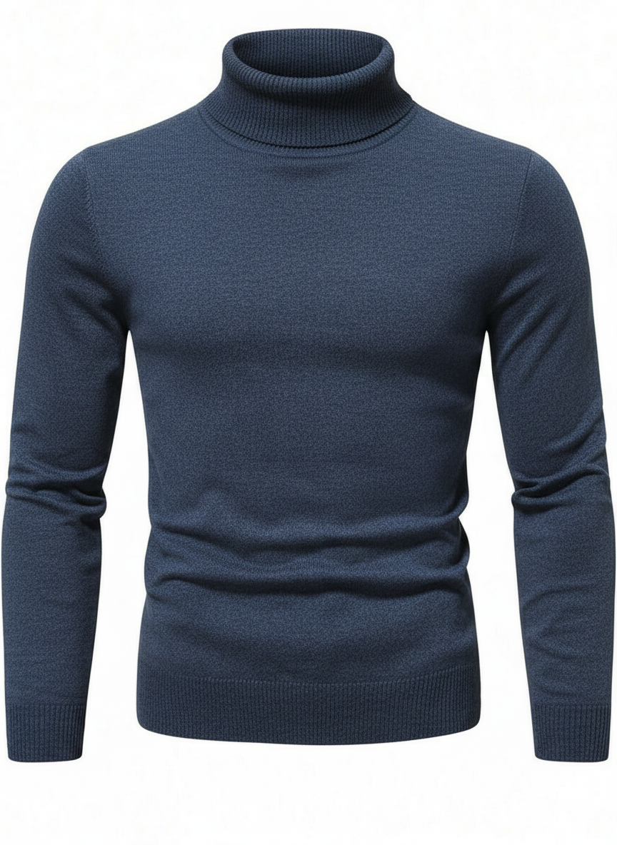 Navy Blue Turtle Neck Sweater