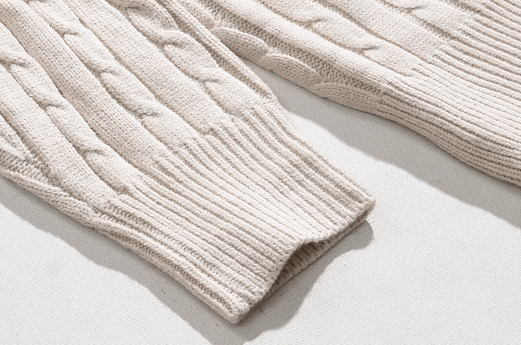 Cable Knit Quarter-Zip Sweater